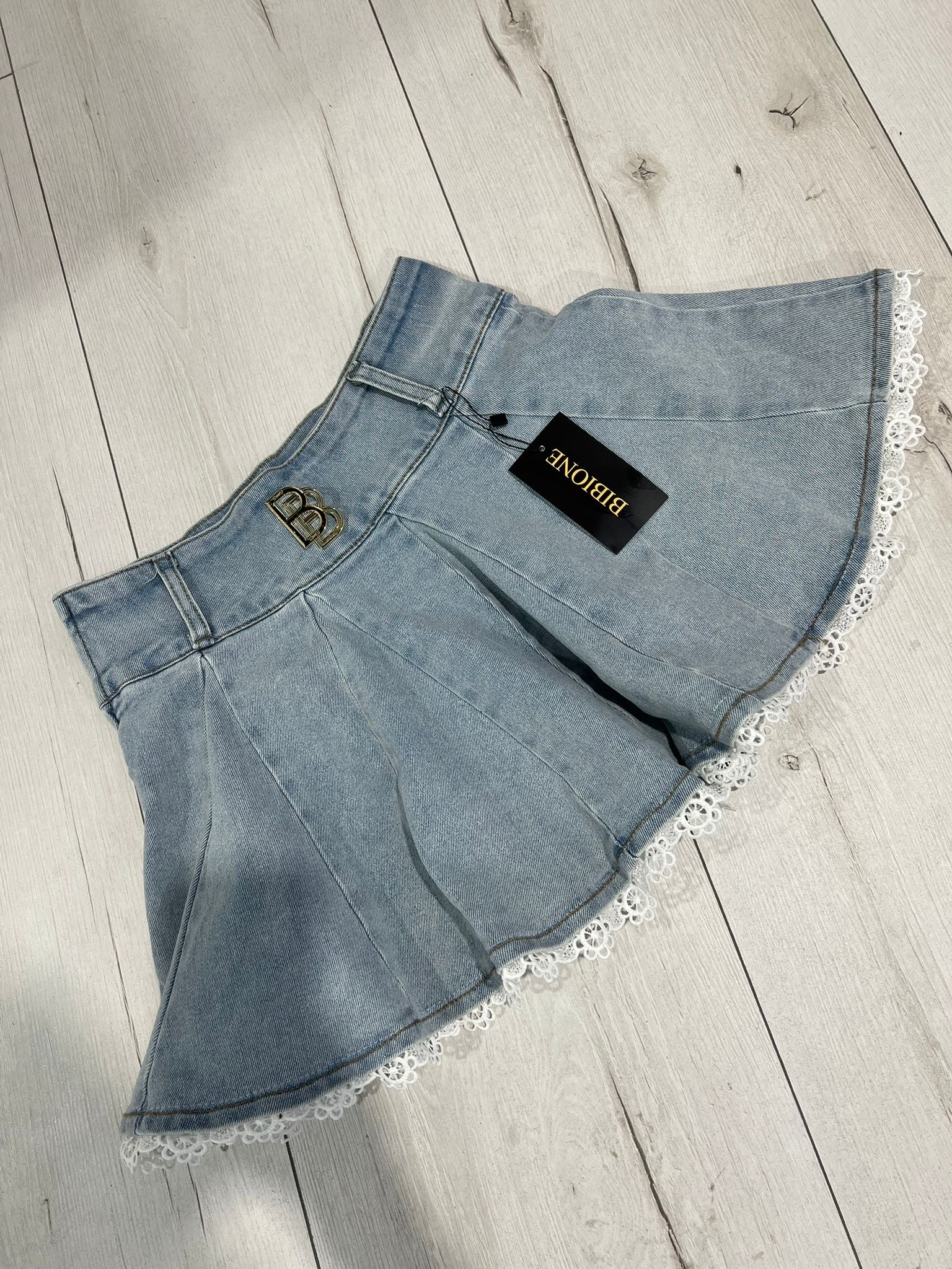 Spódniczka jeansowa Brione Lace Denim